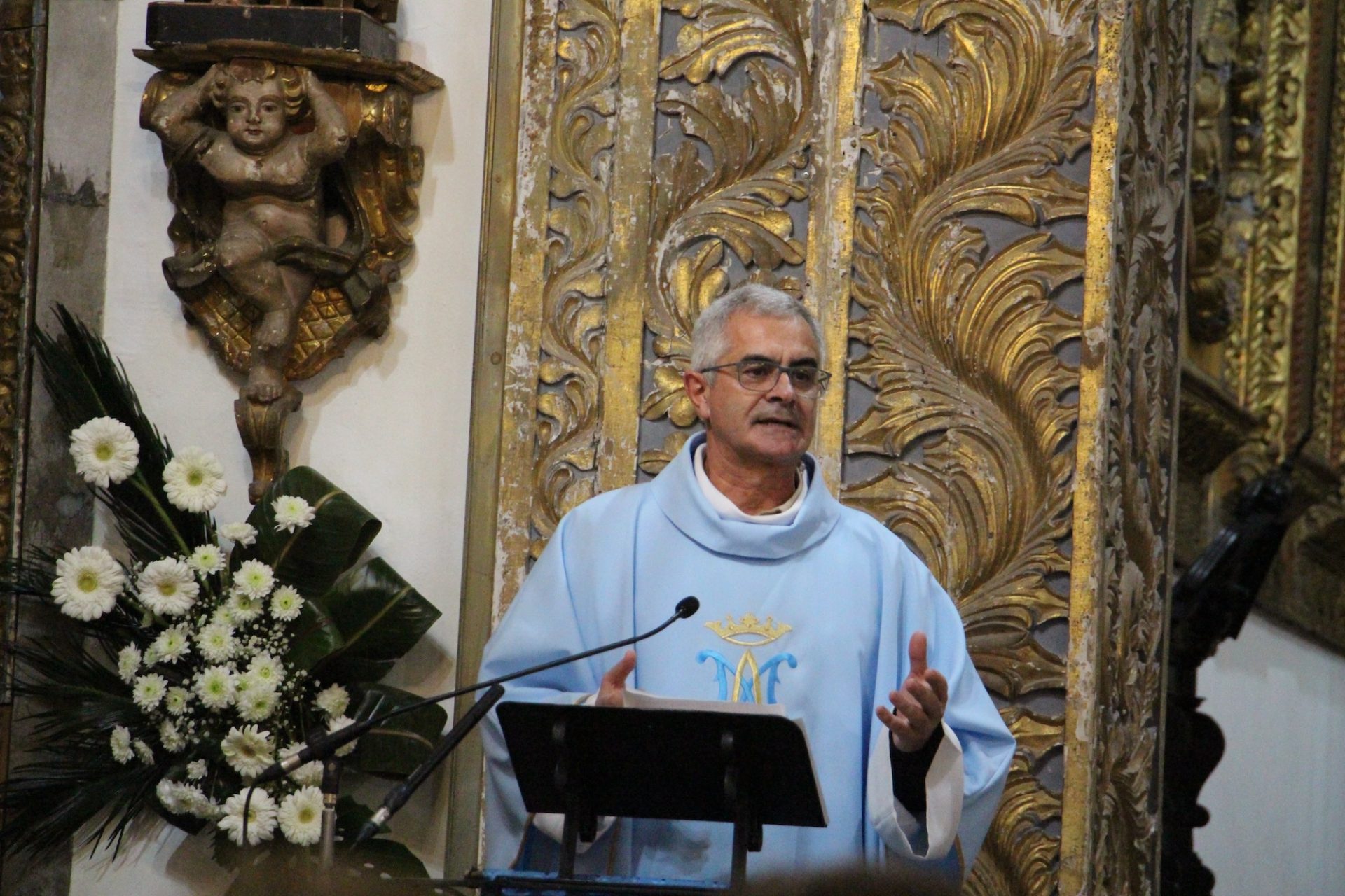 Reitor do Seminário preside à missa vespertina da Imaculada Conceição no Santuário em Angra